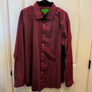 18-18 1/2 34-35 Burgundy shirt